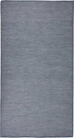 vidaXL - Buitenkleed - platgeweven - 80x150 - cm - blauw