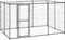 vidaXL - Hondenkennel - met - dak - 16,94 - m² - staal