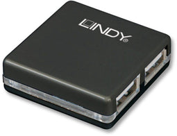 Lindy 42742 - Hub USB - 4x USB 2.0 type-A - Zwart