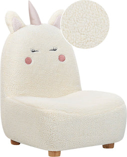 LULEA - Kinderstoel - Wit - Nepbont