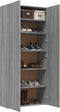 vidaXL - Schoenenkast - 80x35,5x180 - cm - bewerkt - hout - grijs - sonoma - eiken