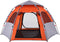 vidaXL - Kampeertent - 4-persoons - snelontgrendeling - grijs - en - oranje