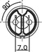 Lumberg 0252 02 Ronde connector Stekker, recht Totaal aantal polen: 2 1 stuk(s)