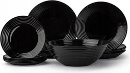 Luminarc Harena serviesset - Zwart - 19-delig - 6 persoons