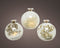 Lumineo Bal glas met LED verlichting/ Decoratie (1 stuk) assorti