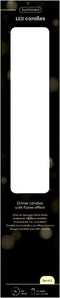 Lumineo LED dinerkaarsen - 2x st - lichtgrijs -H24,5 cm - met timer functie
