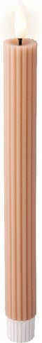 Lumineo LED dinerkaarsen - 2x st - lichtroze -H24,5 cm - met timer functie