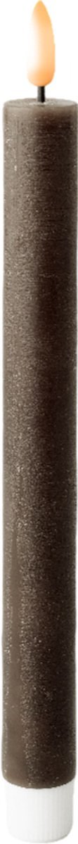 Lumineo - LED dinrkaars d2h24 cm donkerbruin/warm wit 2st