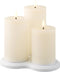 Lumineo - LED kaars d7.5h17.5 cm creme/warm wit 3st