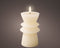 Lumineo - LED kaars d7.7h14.6 cm creme/wwt kerst