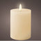 Lumineo LED kaars/stompkaars - creme wit - D7 x H11 cm - met timer - voor binnen