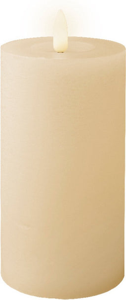 Lumineo LED kaars/stompkaars - creme wit - D7 x H15 cm - met timer - voor binnen