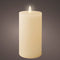 Lumineo LED kaars/stompkaars - creme wit - D7 x H15 cm - met timer - voor binnen