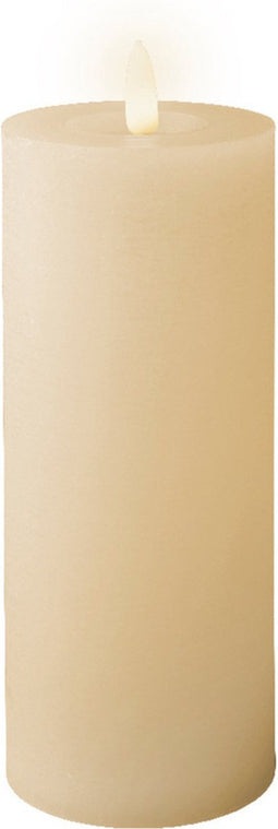 Lumineo LED kaars/stompkaars - creme wit - D7 x H19 cm - met timer - voor binnen