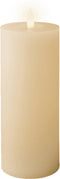 Lumineo LED kaars/stompkaars - creme wit - D7 x H19 cm - met timer - voor binnen