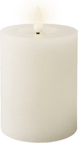Lumineo LED kaars/stompkaars - wit - D7 x H11 cm - met timer - voor binnen