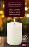 Lumineo LED kaars/stompkaars - wit - D7 x H11 cm - met timer - voor binnen