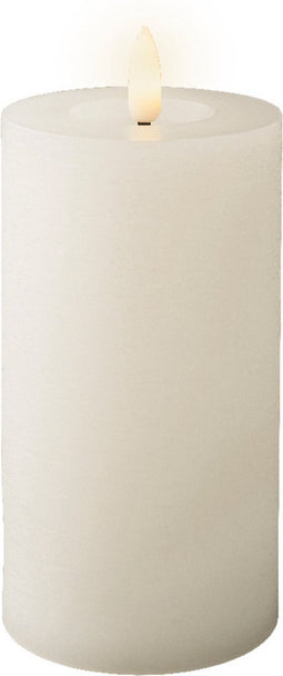Lumineo LED kaars/stompkaars - wit - D7 x H15 cm - met timer - voor binnen