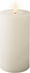Lumineo LED kaars/stompkaars - wit - D7 x H15 cm - met timer - voor binnen
