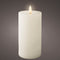 Lumineo LED kaars/stompkaars - wit - D7 x H15 cm - met timer - voor binnen