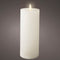 Lumineo LED kaars/stompkaars - wit - D7 x H19 cm - met timer - voor binnen