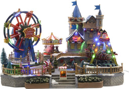 Lumineo - LED kermis 56,5x35x38 cm wit/multi