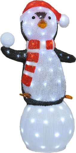 Lumineo - LED pinguin acryl l48h85cm-120L kwt