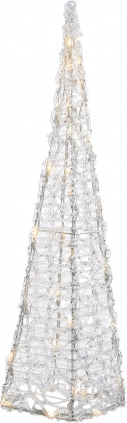 Lumineo - Led piramide l22b22h118cm 80l w.wit