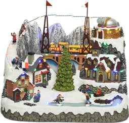 Lumineo - LED scenery l24.50b37.5h33 cm multi kerstverlichting