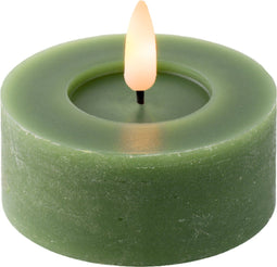 Lumineo - LED theelicht d7h3 cm groen/warm wit 2st