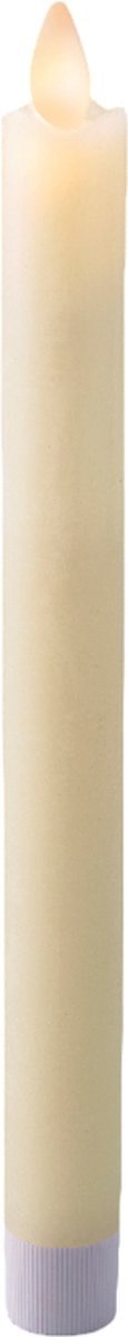 Lumineo - LED waving kaarsd2h25 cm crm/warm wit 2st