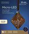 Lumineo Micro LED diamant lamp ø16 cm - 15 LED lampjes - Bruin