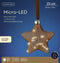Lumineo Micro LED ster lamp - 20 cm - 15 LED lampjes - Bruin