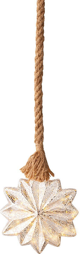 Lumineo Micro LED ster lamp - ø19x25 cm -15 LED lampjes - Zilver