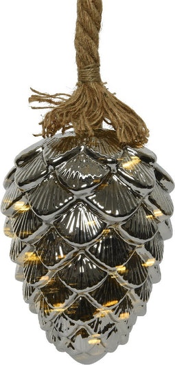 Lumineo - micro LED touw bo d15h21cm w.wit