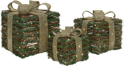 Lumineo - set van 3 verlichte geschenken - baterijen