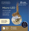 Lumineo verlichte kerstbal glas -aan touw - d10 cm - 15 leds