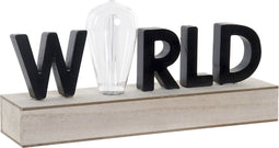 Luminous Decoration DKD Home Decor World Zwart MDF LED (34 x 8 x 16 cm)
