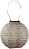 Lumiz Solar Buitenlamp - Buitenverlichting - Lampion - Solar Tuinverlichting - Spectare Rond - 20 cm - Licht Taupe