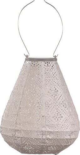 Lumiz Solar Buitenlamp - Buitenverlichting - Lampion - Solar Tuinverlichting - Topaze Tulip - 20 cm - Licht Taupe