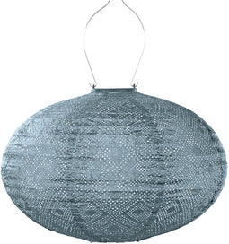 Lumiz Solar Buitenlamp - Buitenverlichting - Lampion - Solar Tuinverlichting - Mosaic Oval - 40 cm - Grijs Blauw