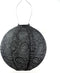 Lumiz Solar Buitenlamp - Buitenverlichting - Lampion - Solar Tuinverlichting - Paisley Rond - 30 cm - Donker Grijs