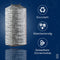 Lumiz Solar Buitenlamp - Buitenverlichting - Lampion - Solar Tuinverlichting - Occult Cylinder - 18 cm - Zilver