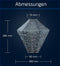 Lumiz Solar Buitenlamp - Buitenverlichting - Lampion - Solar Tuinverlichting - Lace Diamond - 28 cm - Grijs Blauw