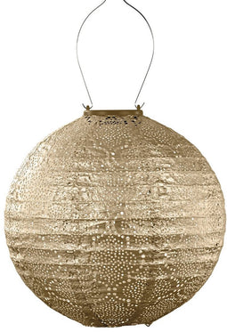 Lumiz Solar Tuinverlichting - Tuinverlichting op zonne energie - Tuinverlichting - Buitenlampjes - Tuinverlichting op zonneenergie - Buitenverlichting - Buitenlamp - Decoratie - Bazaar Rond - 30 cm - Goud