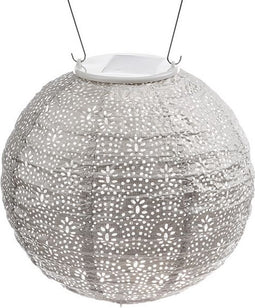 Lumiz Solar Tuinverlichting - Tuinverlichting op zonne energie - Tuinverlichting - Buitenlampjes - Tuinverlichting op zonneenergie - Buitenverlichting - Buitenlamp - Decoratie - Fan Rond - 20 cm - Licht Taupe