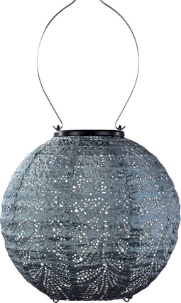 Lumiz Solar Tuinverlichting - Tuinverlichting op zonne energie - Tuinverlichting - Buitenlampjes - Tuinverlichting op zonneergie - Buitenverlichting - Decoratie - Folia Rond - 20 cm - Grijs Blauw
