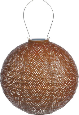 Lumiz Solar Tuinverlichting - Tuinverlichting op zonne energie - Tuinverlichting - Buitenlampjes - Tuinverlichting op zonneenergie - Buitenverlichting - Buitenlamp - Decoratie - Ikat Rond - 30 cm - Koper