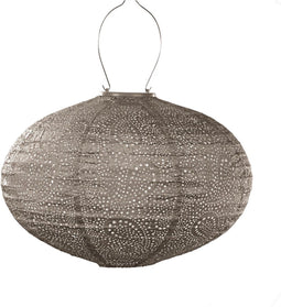 Lumiz Solar Tuinverlichting - Tuinverlichting op zonne energie - Tuinverlichting - Buitenlampjes - Tuinverlichting op zonneenergie - Buitenverlichting - Buitenlamp - Decoratie - Paisley Oval - 40 cm - Taupe