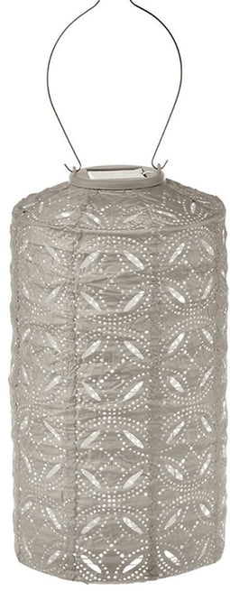 Lumiz Solar Tuinverlichting - Tuinverlichting op zonne energie - Tuinverlichting - Buitenlampjes - Tuinverlichting op zonneenergie - Buitenverlichting - Buitenlamp - Decoratie - Mandela Cylinder - 18 cm - Licht Taupe